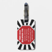 OntwerpBagagelabels stoppen met ondertekenen "Niet Bagagelabel (Achterkant verticaal)