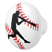 Ontwerpbak voor honkbal Trek aan de hand van de ka Keramische Knop (Rechts)