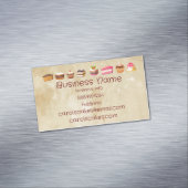 Ontwerpbakken voor aangepaste kake- en bruiloft magnetisch visitekaartje (Voorbeeld)