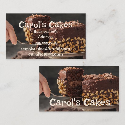 Ontwerpbakken voor aangepaste kake- en bruiloft visitekaartje (Voorkant / Achterkant)