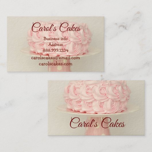 Ontwerpbakken voor aangepaste kake- en bruiloft visitekaartje (Voorkant / Achterkant)