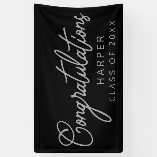 Ontwerpbanner CONGRATULATIONS Spandoek (Verticaal)