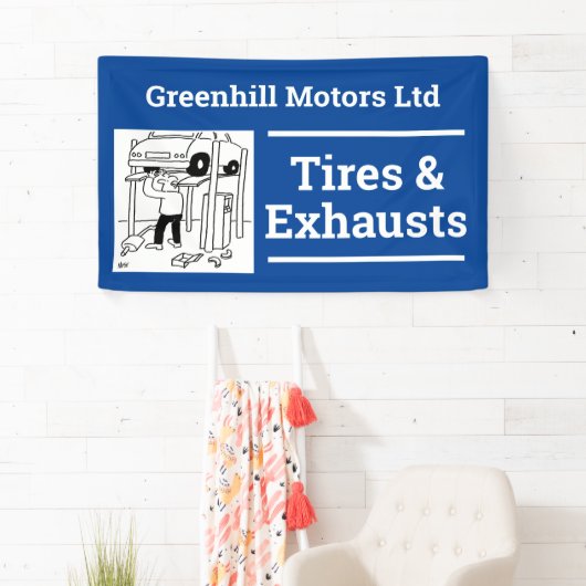 Ontwerpbanner voor garagevoertuigen spandoek (Insitu)