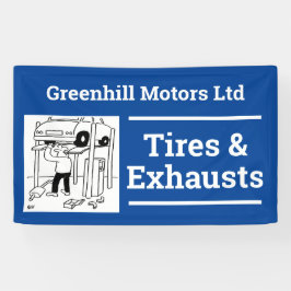 Ontwerpbanner voor garagevoertuigen spandoek