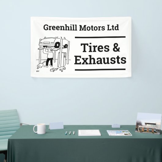 Ontwerpbanner voor garagevoertuigen spandoek (Beurs)