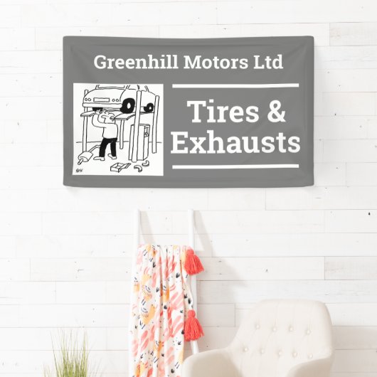 Ontwerpbanner voor garagevoertuigen spandoek (Insitu)