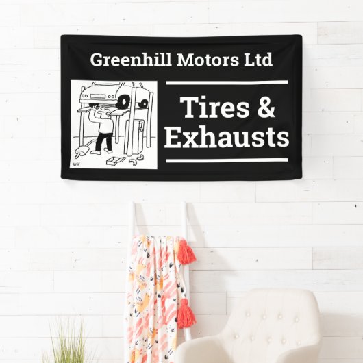 Ontwerpbanner voor garagevoertuigen spandoek (Insitu)