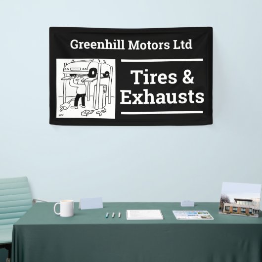 Ontwerpbanner voor garagevoertuigen spandoek (Beurs)