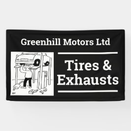 Ontwerpbanner voor garagevoertuigen spandoek