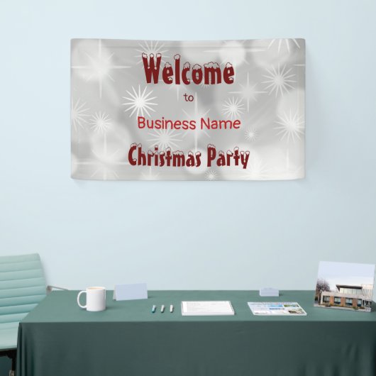 Ontwerpbanner voor kerstfeestjes spandoek (Beurs)