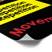 Ontwerpbeginselen in warme kleuren poster (Hoek)