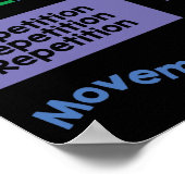 Ontwerpbeginselen met kleuren van cellen poster (Hoek)