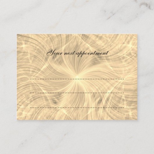 Ontwerpbenoeming van luxe afsprakenkaartje (Achterkant)