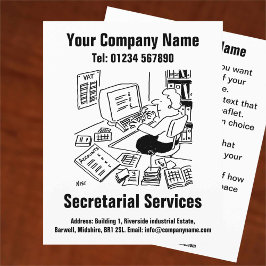 Ontwerpbrochure Cartoon Secretariaatsservices Flyer