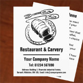 Ontwerpbrochure Restaurants & Carvery Cartoon Flyer