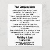 Ontwerpbrochure voor Cartoon voor lassen en fabric Flyer (Achterkant)