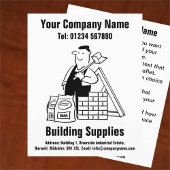 Ontwerpbrochure voor de Cartoon van bouwmaterialen Flyer