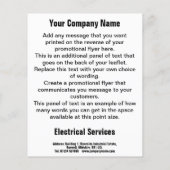 Ontwerpbrochure voor de Cartoon van elektrische se Flyer (Achterkant)