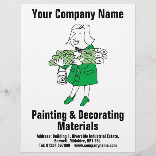 Ontwerpbrochure voor het schilderen en decorteren  flyer (Voorkant)