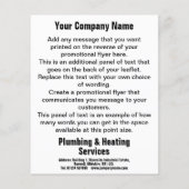 Ontwerpbrochure voor leidinggevende en verwarmings flyer (Achterkant)