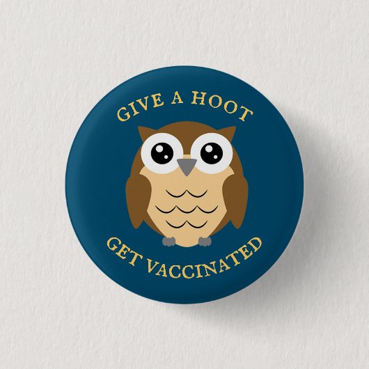 OntwerpButton voor hoetboomvaccinatie Ronde Button 3,2 Cm (Voorkant)
