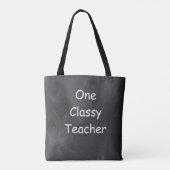 Ontwerpcadeauidee met één lesgeven voor chalkboard tote bag (Achterkant)