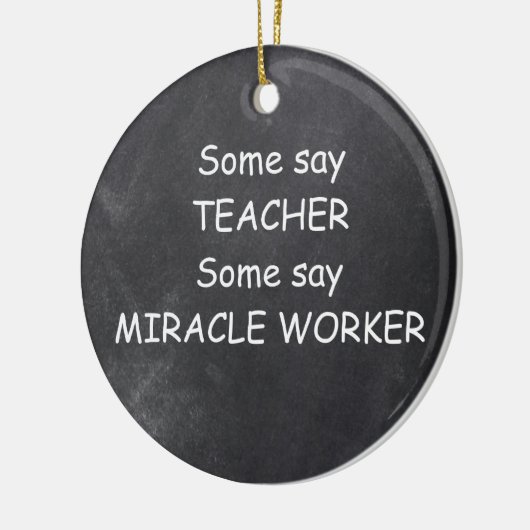 Ontwerpcadeauidee voor docenten Mirakel Worker Cha Keramisch Ornament (Links)