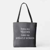 Ontwerpcadeauidee voor docenten Mirakel Worker Cha Tote Bag (Achterkant)