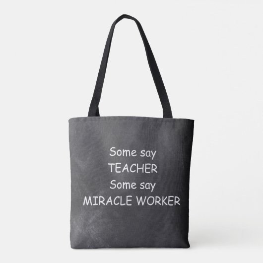 Ontwerpcadeauidee voor docenten Mirakel Worker Cha Tote Bag (Achterkant)