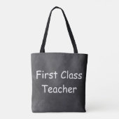 Ontwerpcadeauidee voor eerste klas voor leerkracht tote bag (Achterkant)