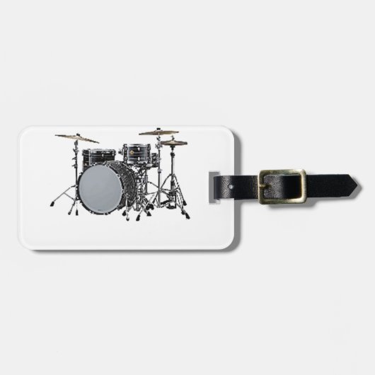 Ontwerpcadeaus en producten van "drumkit" bagagelabel (Voorkant horizontaal)