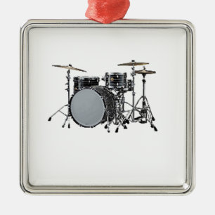 Ontwerpcadeaus en producten van "drumkit" metalen ornament