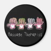Ontwerpcadeaus voor massagetherapist 'Hands' Magneet (Voorkant)