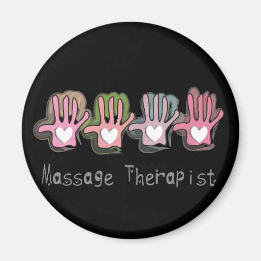 Ontwerpcadeaus voor massagetherapist 'Hands' Magneet (Voorkant)