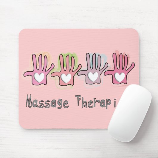 Ontwerpcadeaus voor massagetherapist 'Hands' Muismat (Met muis)
