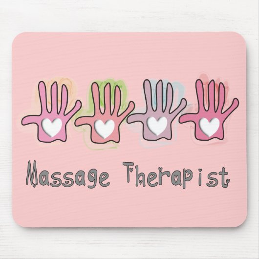 Ontwerpcadeaus voor massagetherapist 'Hands' Muismat (Voorkant)