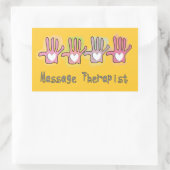 Ontwerpcadeaus voor massagetherapist 'Hands' Rechthoekige Sticker (Tas)