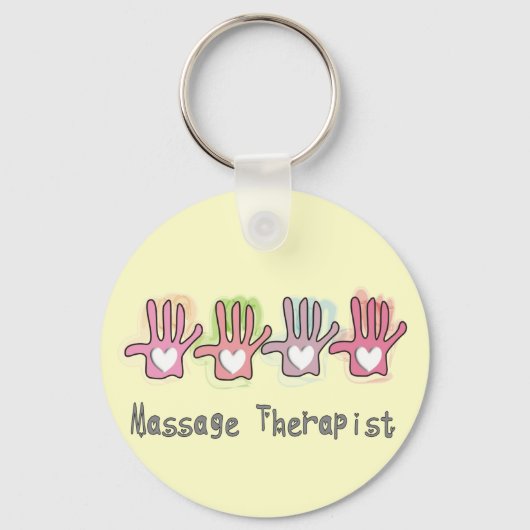 Ontwerpcadeaus voor massagetherapist 'Hands' Sleutelhanger (Voorkant)