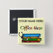 Ontwerpcadeaus voor verpleegboeken vierkante button 5,1 cm (Voorkant /achterkant)