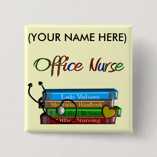 Ontwerpcadeaus voor verpleegboeken vierkante button 5,1 cm