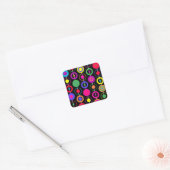 Ontwerpcirkels Vierkante Sticker (Envelop)