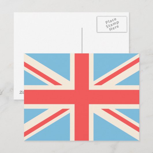 Ontwerpcrème voor vlag/aansluiting van de Unie, li Briefkaart (Voorkant / Achterkant)