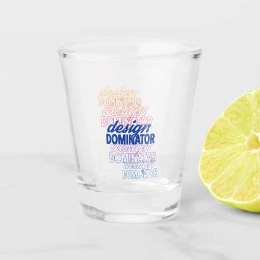 OntwerpDominator Ontwerp herhalen Schuurglas Shot Glas (Voorkant)