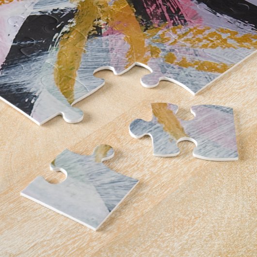 ontwerpelement van acrylverf legpuzzel (Zijkant)