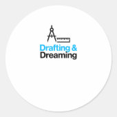 Ontwerpen & Dromen - Architect & Creatief Proces Ronde Sticker (Voorkant)