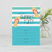 Ontwerpen van de prettige zomerfeest kaart (Staand voorkant)