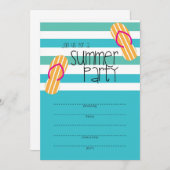 Ontwerpen van de prettige zomerfeest kaart (Voorkant / Achterkant)