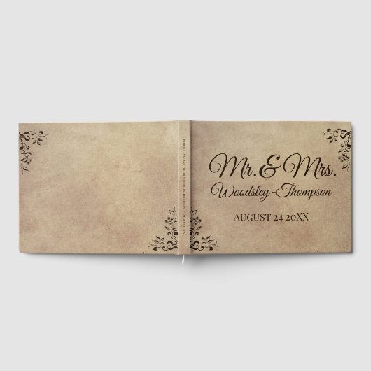 Ontwerpen van Elegant en Rustic Wedding Parchment Gastenboek (Volledig)