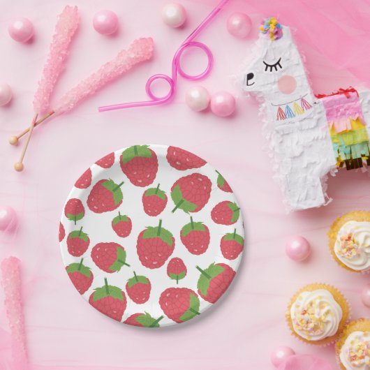 Ontwerpen van frambozenfruit papieren bordje (Feest)