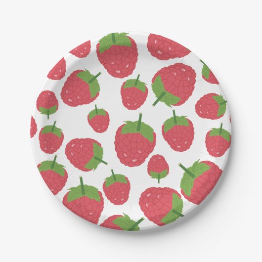 Ontwerpen van frambozenfruit papieren bordje (Voorkant)